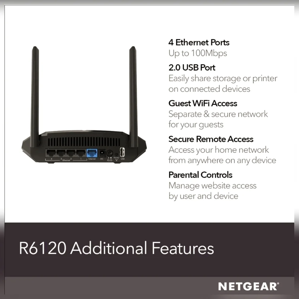NETGEAR Black Wireless Router - Picture 4 of 5